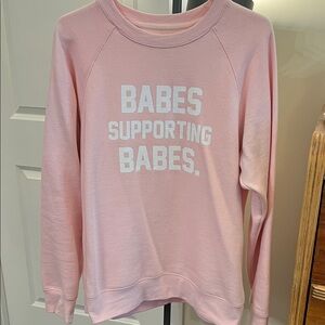 Brunette The Label Pink Crew Neck Sweater